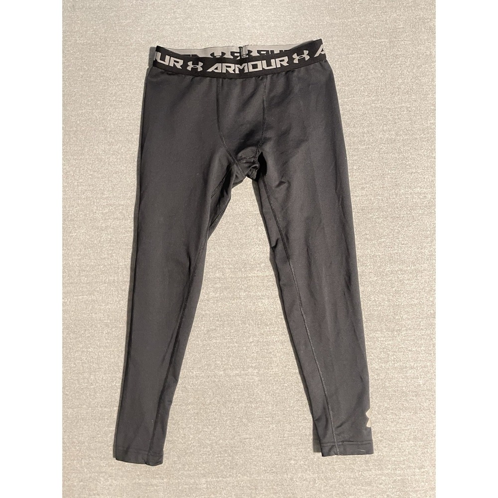 Under Armour ColdGear Compression Leggings Youth Large Black Athletic Base Layer